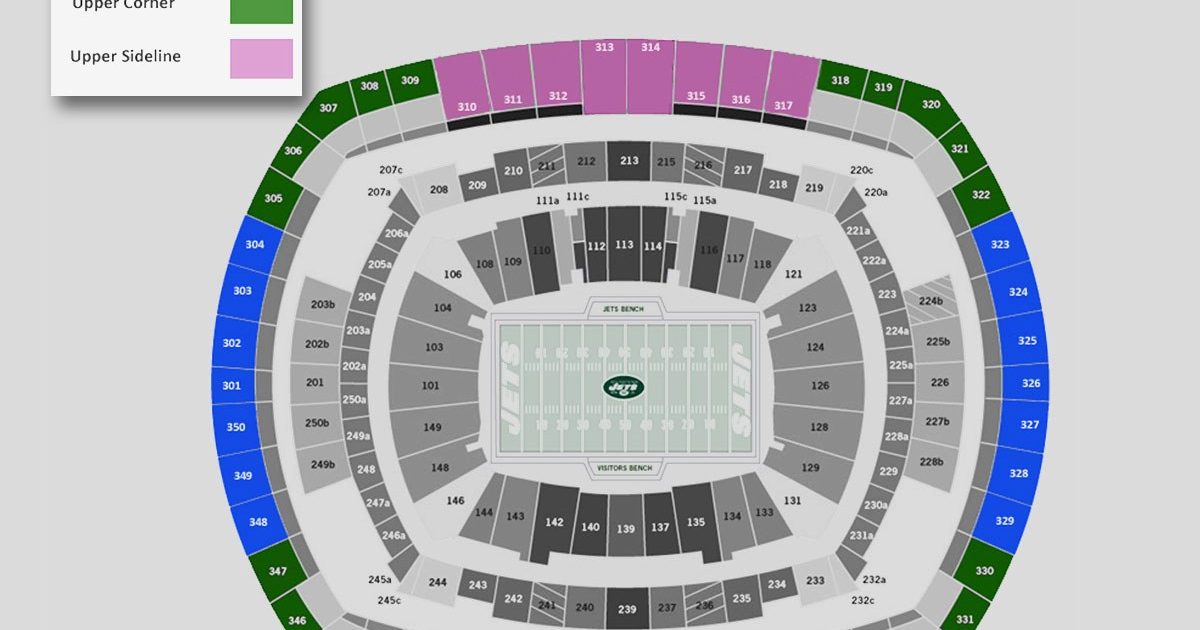 jets seating chart at metlife stadium jets metlife jets seating chart